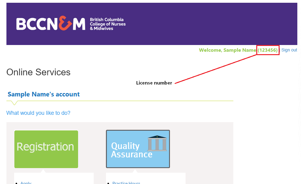 Online services account